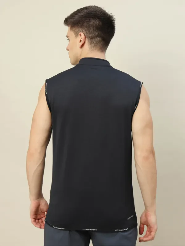 Men Solid Slim Fit Mock Neck Jacket with TECHNOLITE - Image 2