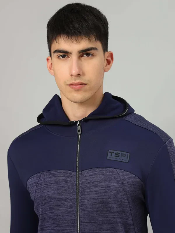 Men Melange Slim Fit Hooded Jacket with TECHNOLITE - Image 6