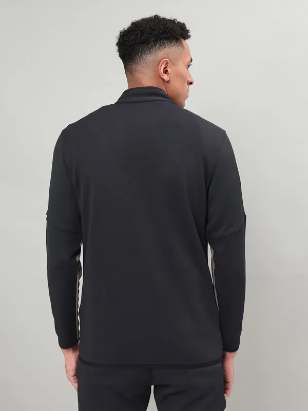 Men Solid Slim Fit Mock Neck Jacket with ELASTO PLUS - Image 4