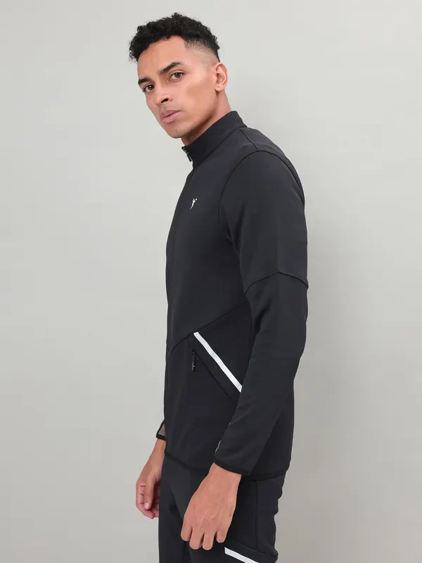 Men Solid Slim Fit Mock Neck Jacket with ELASTO PLUS - Image 5