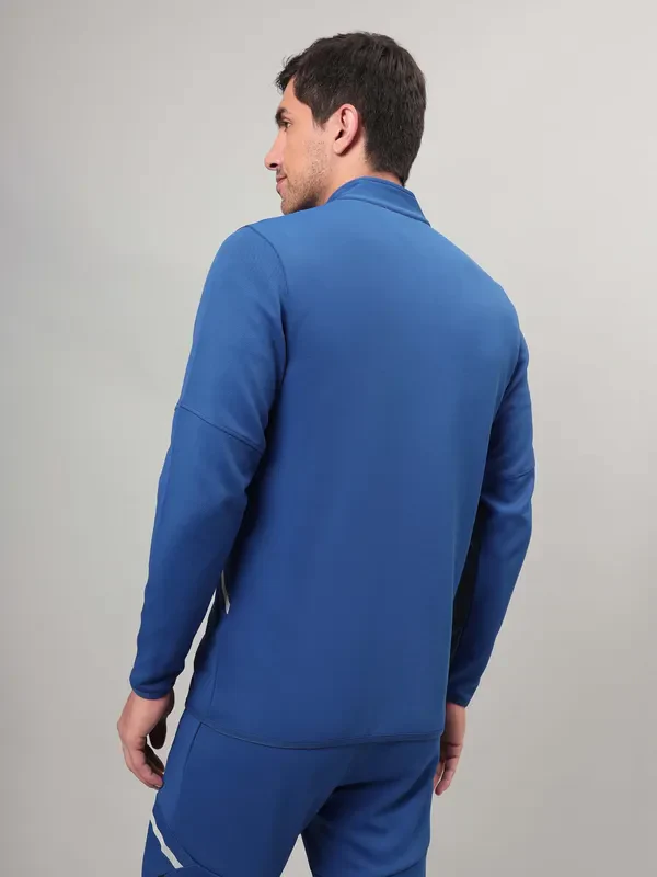 Men Solid Slim Fit Mock Neck Jacket with ELASTO PLUS - Image 3