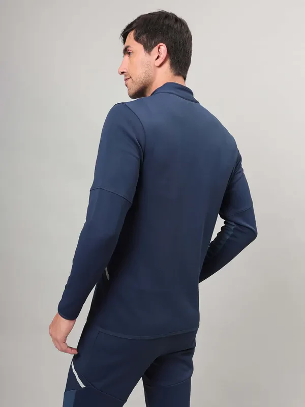 Men Solid Slim Fit Mock Neck Jacket with ELASTO PLUS - Image 2