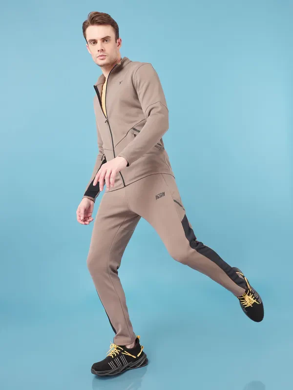 Men Solid Slim Fit Mock Neck Jacket with ELASTO PLUS - Image 2