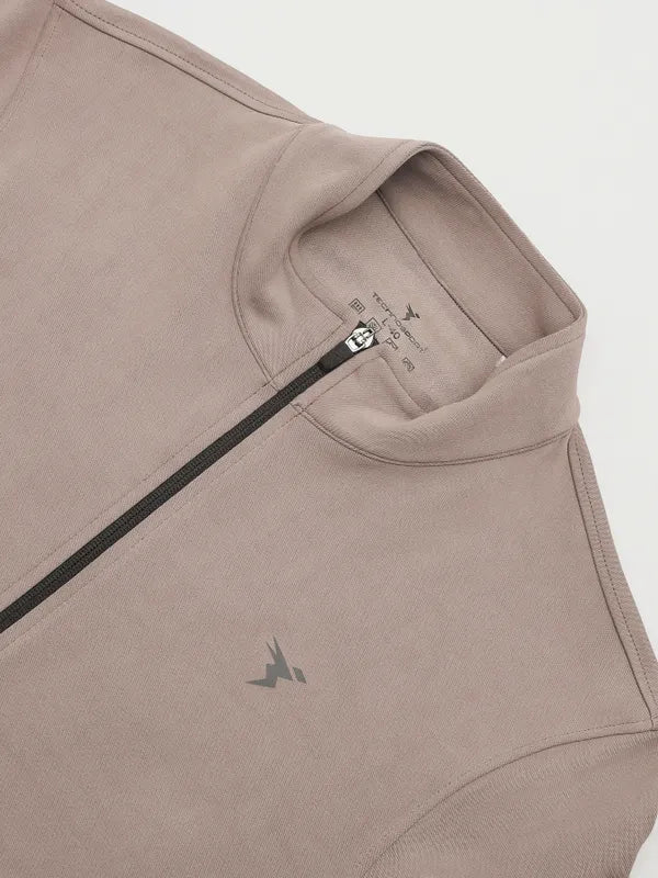 Men Solid Slim Fit Mock Neck Jacket with ELASTO PLUS - Image 7