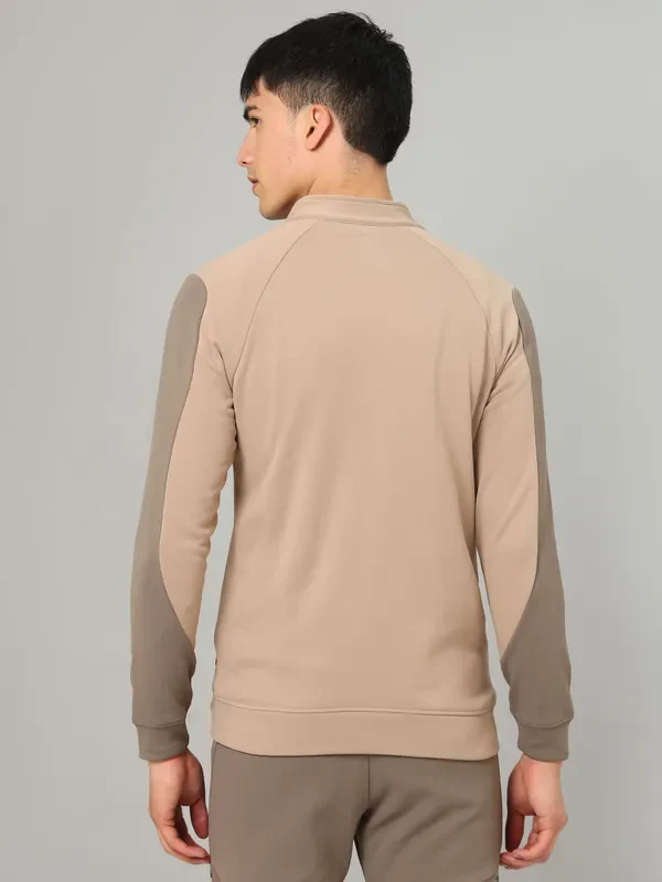 Men Colorblock Slim Fit Mock Neck Jacket with TECHNO GUARD - Image 4