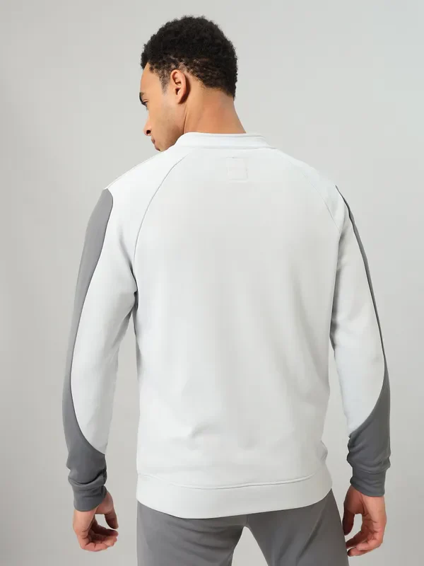 Men Colorblock Slim Fit Mock Neck Jacket with TECHNO GUARD - Image 2