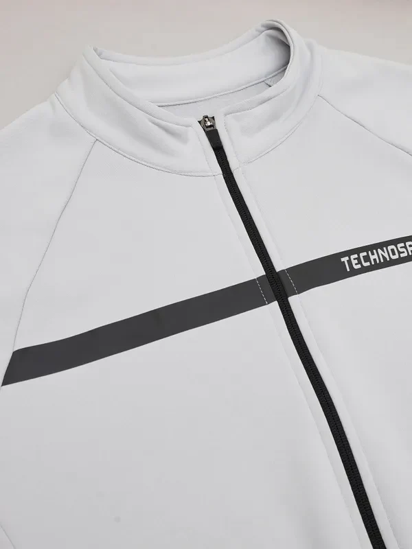 Men Colorblock Slim Fit Mock Neck Jacket with TECHNO GUARD - Image 7
