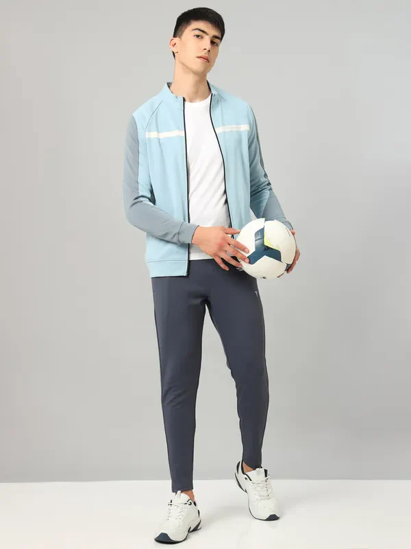 Men Colorblock Slim Fit Mock Neck Jacket with TECHNO GUARD - Image 6