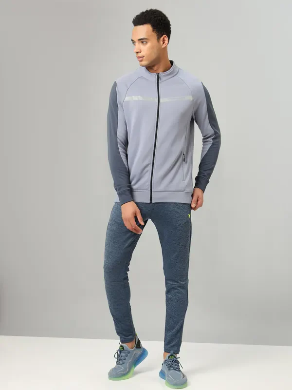 Men Colorblock Slim Fit Mock Neck Jacket with TECHNO GUARD - Image 6
