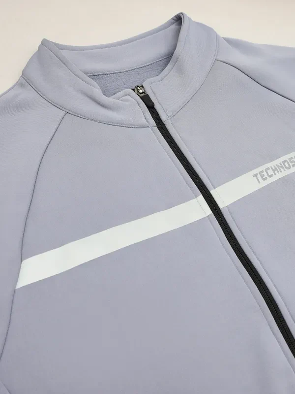 Men Colorblock Slim Fit Mock Neck Jacket with TECHNO GUARD - Image 8