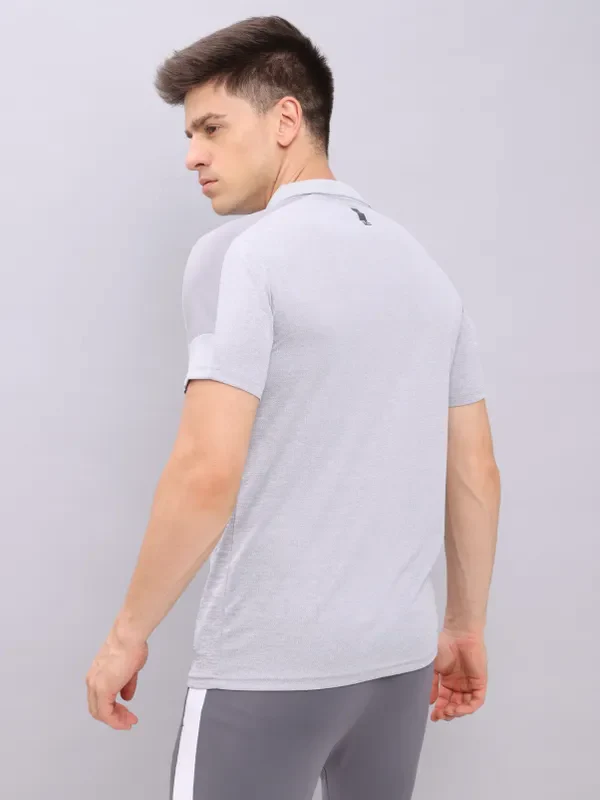 Men Melange Slim Fit Polo T-shirt with DOUBLE COOL - Image 4