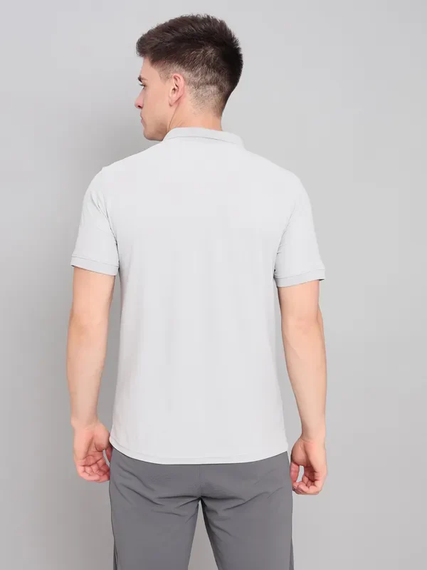 Men Solid Slim Fit Polo T-shirt with MATPIQ - Image 2