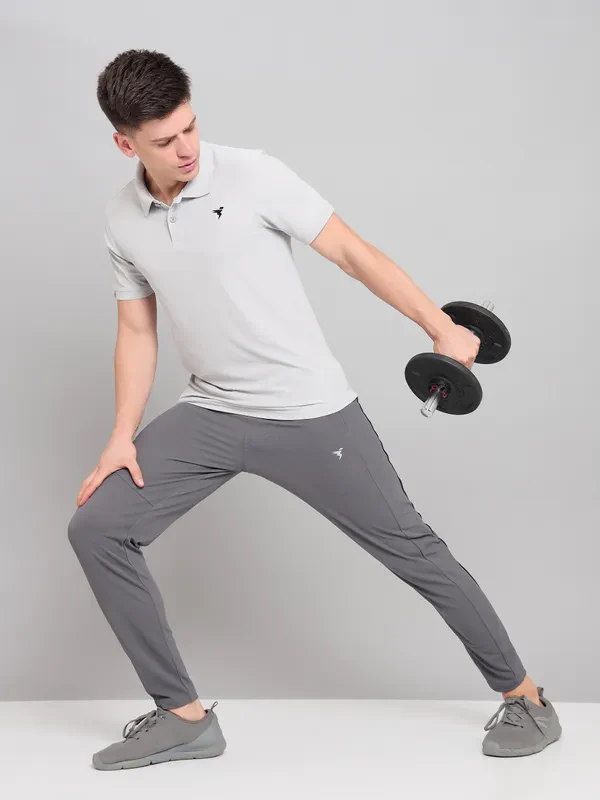 Men Solid Slim Fit Polo T-shirt with MATPIQ - Image 4