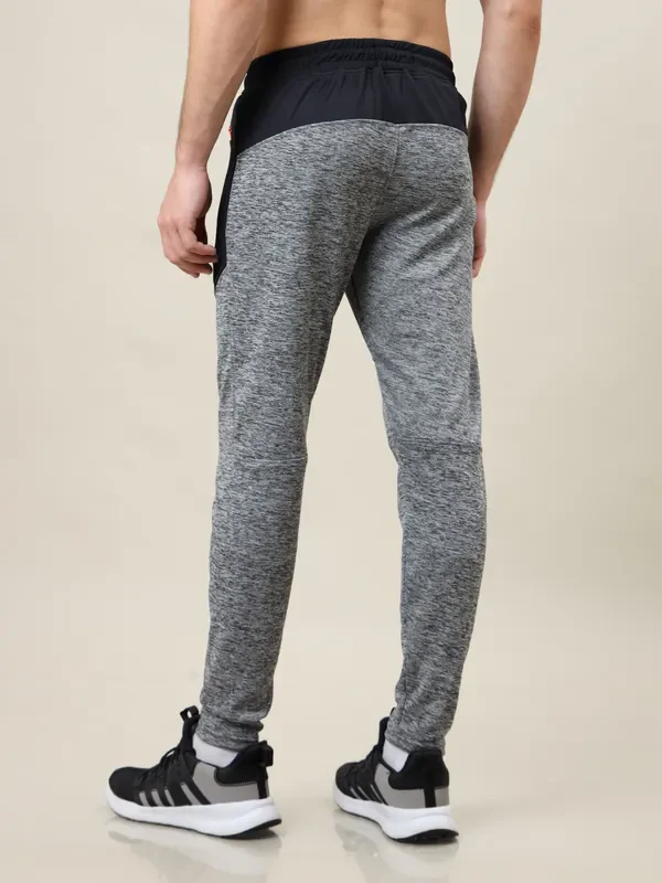 Men Melange Slim Fit Trackpants with TECHNO DRY - Image 3