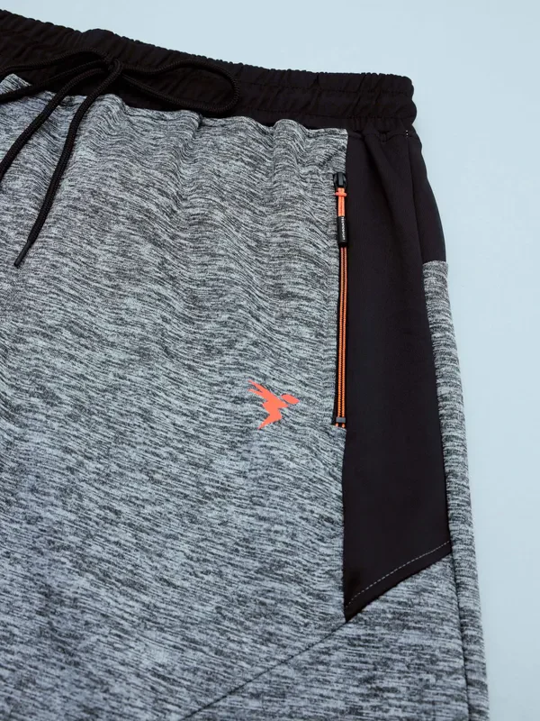 Men Melange Slim Fit Trackpants with TECHNO DRY - Image 7