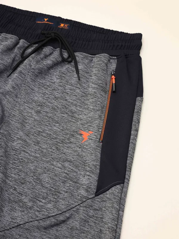 Men Melange Slim Fit Trackpants with TECHNO DRY - Image 10
