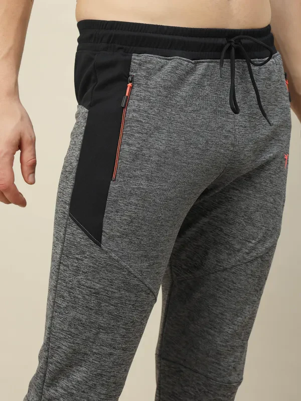 Men Melange Slim Fit Trackpants with TECHNO DRY - Image 8