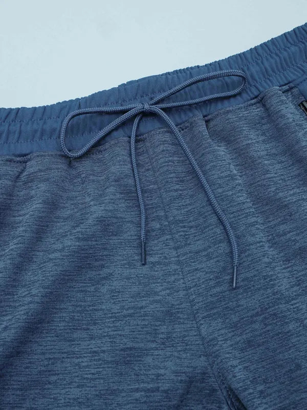 Men Melange Slim Fit Trackpants with TECHNO DRY - Image 6