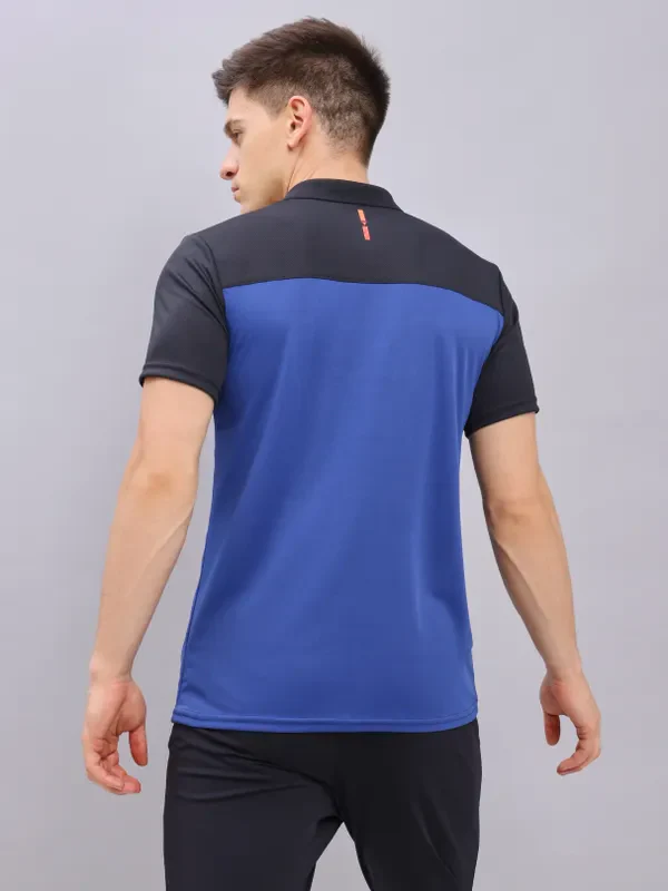 Men Colorblock Relax Fit Polo T-shirt with TECHNO COOL+ - Image 3