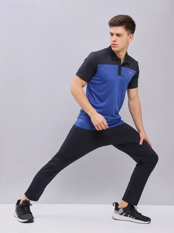 Men Colorblock Relax Fit Polo T-shirt with TECHNO COOL+ - Image 5