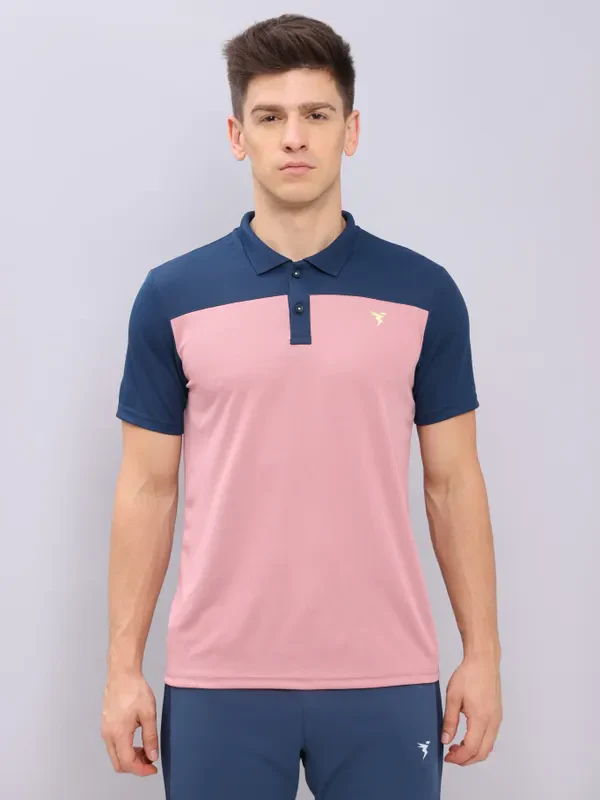 Men Colorblock Relax Fit Polo T-shirt with TECHNO COOL+ - Image 3
