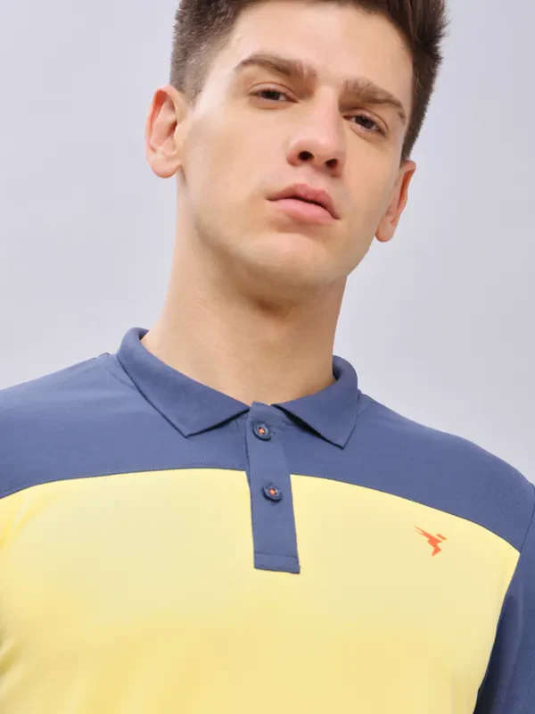 Men Colorblock Relax Fit Polo T-shirt with TECHNO COOL+ - Image 6