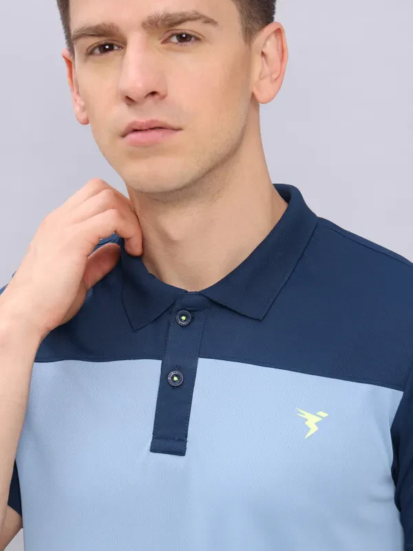 Men Colorblock Relax Fit Polo T-shirt with TECHNO COOL+ - Image 6