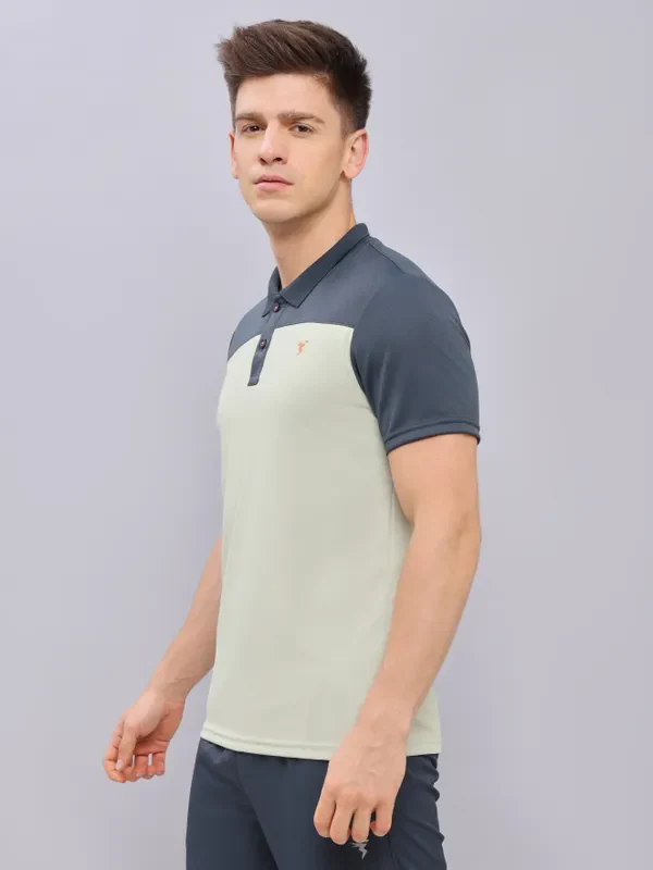 Men Colorblock Relax Fit Polo T-shirt with TECHNO COOL+ - Image 5