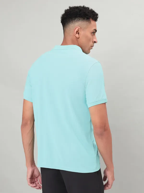 Men Solid Slim Fit Polo T-shirt with MATPIQ - Image 3