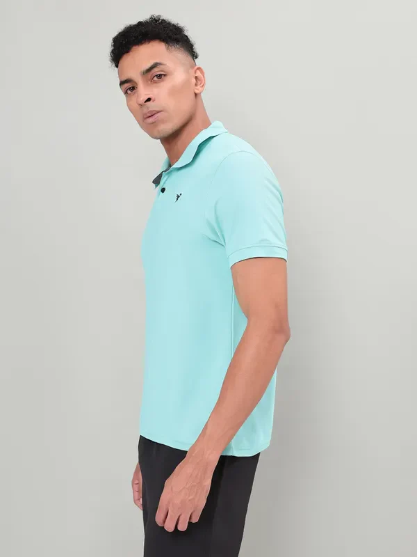 Men Solid Slim Fit Polo T-shirt with MATPIQ - Image 4