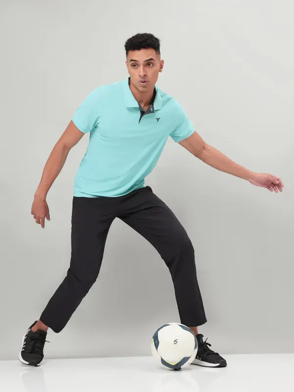 Men Solid Slim Fit Polo T-shirt with MATPIQ - Image 5