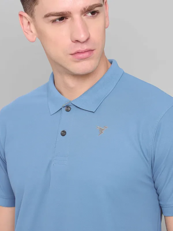 Men Solid Slim Fit Polo T-shirt with MATPIQ - Image 6