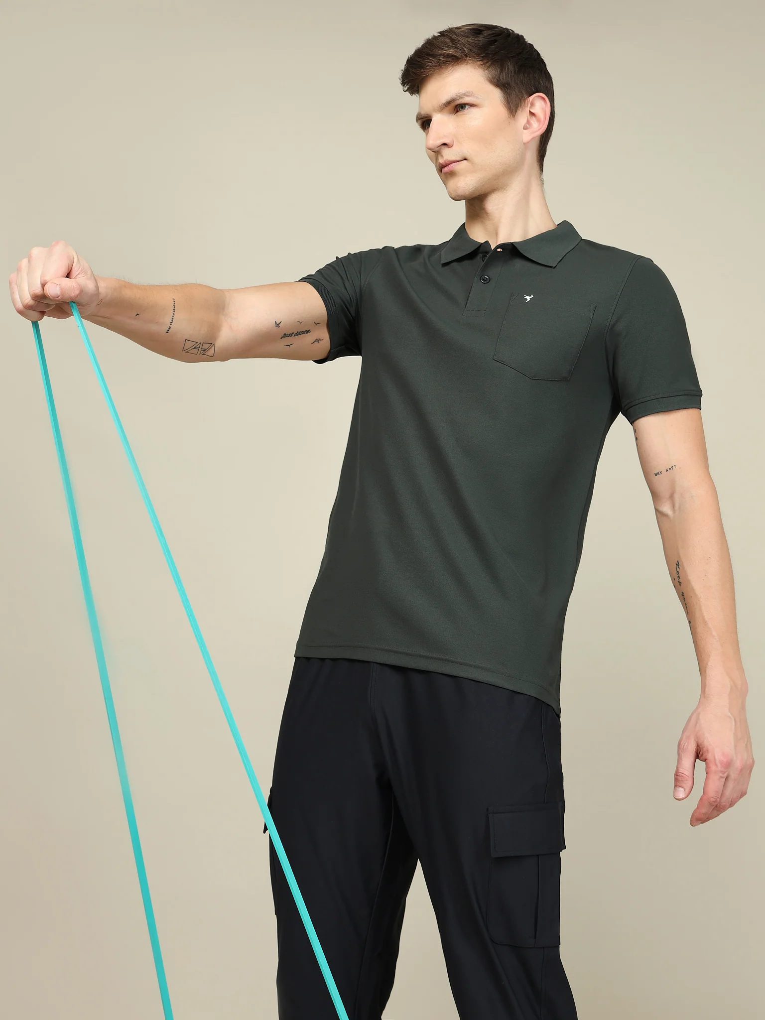 Men Solid Slim Fit Polo T-shirt with MATPIQ (Pack of 2) - Image 2