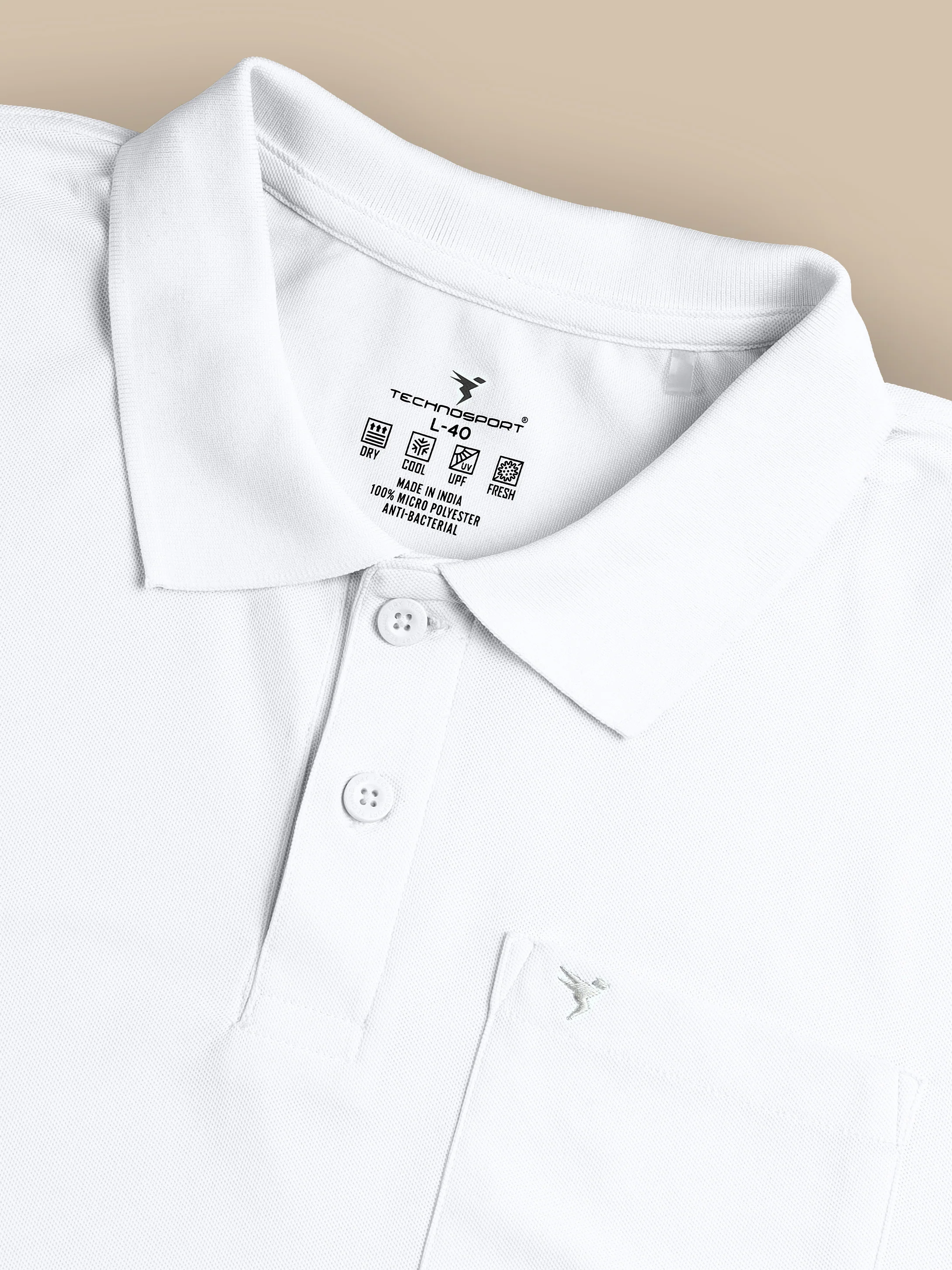 Men Solid Slim Fit Polo T-shirt with MATPIQ - Image 7