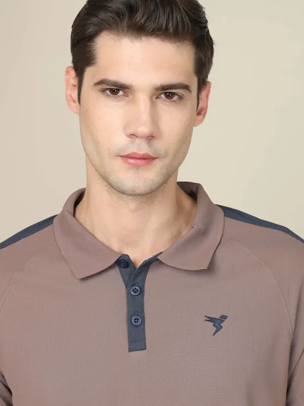 Men Colorblock Slim Fit Polo T-shirt with MATPIQ - Image 6