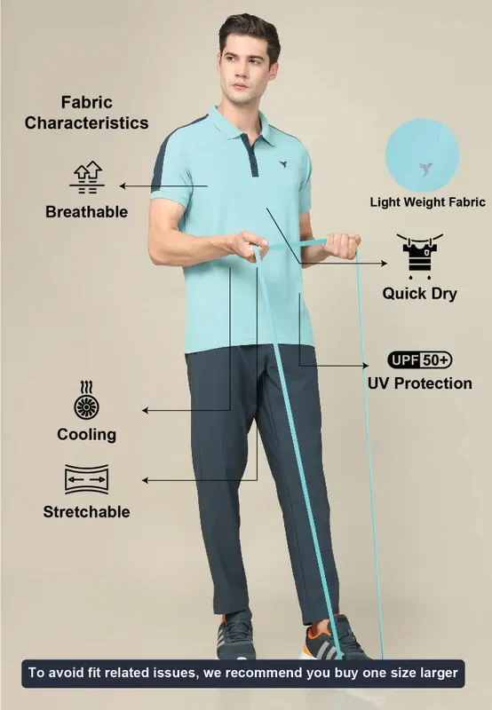 Men Colorblock Slim Fit Polo T-shirt with MATPIQ - Image 4