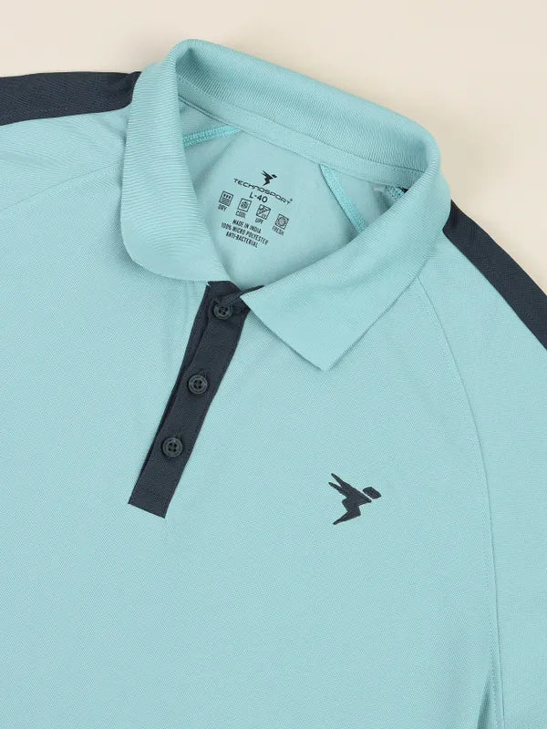 Men Colorblock Slim Fit Polo T-shirt with MATPIQ - Image 7