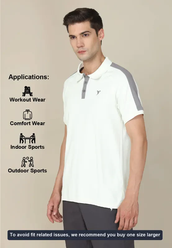 Men Colorblock Slim Fit Polo T-shirt with MATPIQ - Image 5