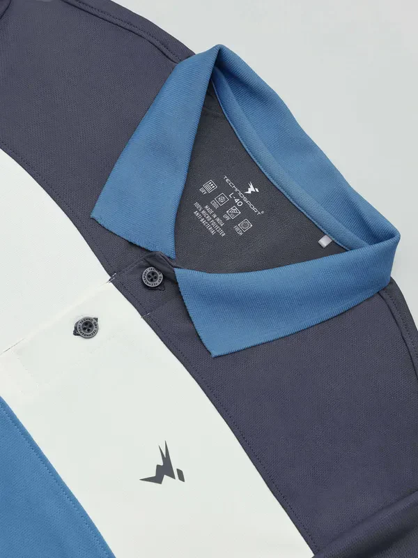 Men Colorblock Slim Fit Polo T-shirt with TECHNO COOL+ - Image 7