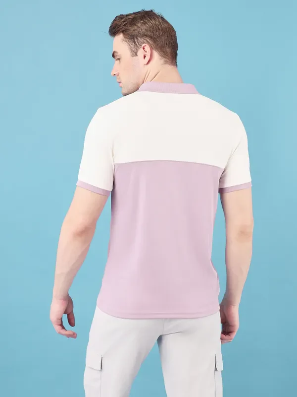 Men Colorblock Slim Fit Polo T-shirt with TECHNO COOL+ - Image 2