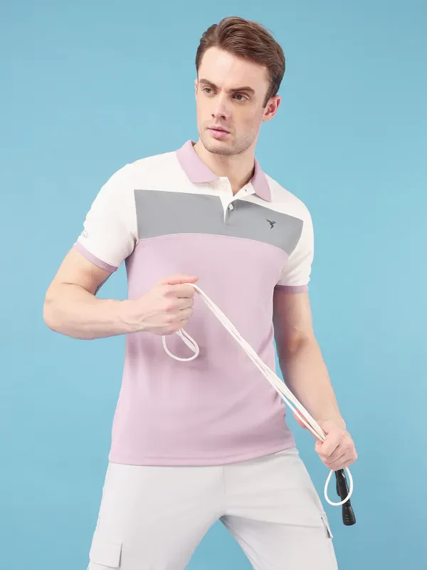 Men Colorblock Slim Fit Polo T-shirt with TECHNO COOL+ - Image 6