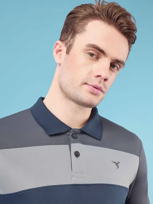 Men Colorblock Slim Fit Polo T-shirt with TECHNO COOL+ - Image 5