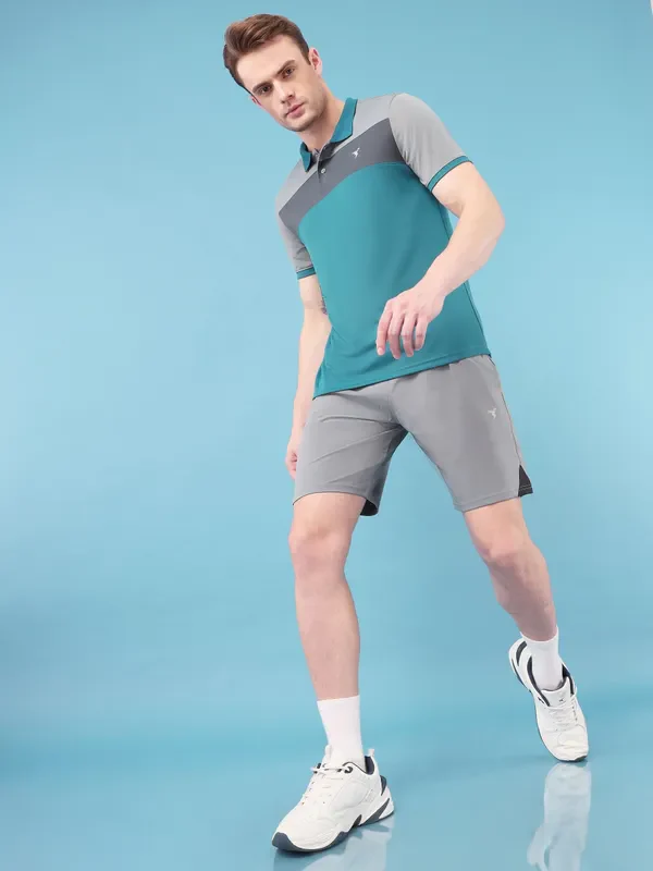 Men Colorblock Slim Fit Polo T-shirt with TECHNO COOL+ - Image 4