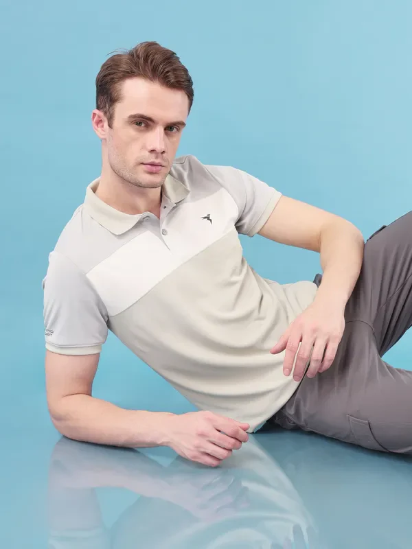 Men Colorblock Slim Fit Polo T-shirt with TECHNO COOL+ - Image 6