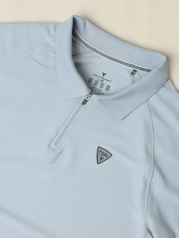 Men Self Design Regular Fit Polo T-shirt with MATPIQ - Image 7