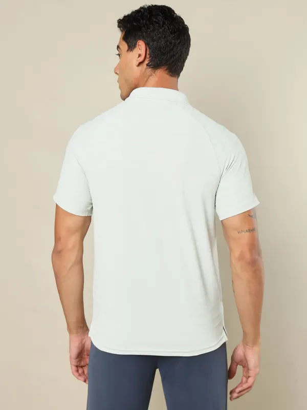 Men Self Design Regular Fit Polo T-shirt with MATPIQ - Image 4