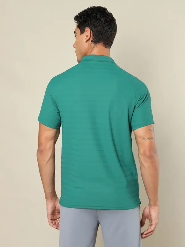 Men Self Design Regular Fit Polo T-shirt with MATPIQ - Image 4