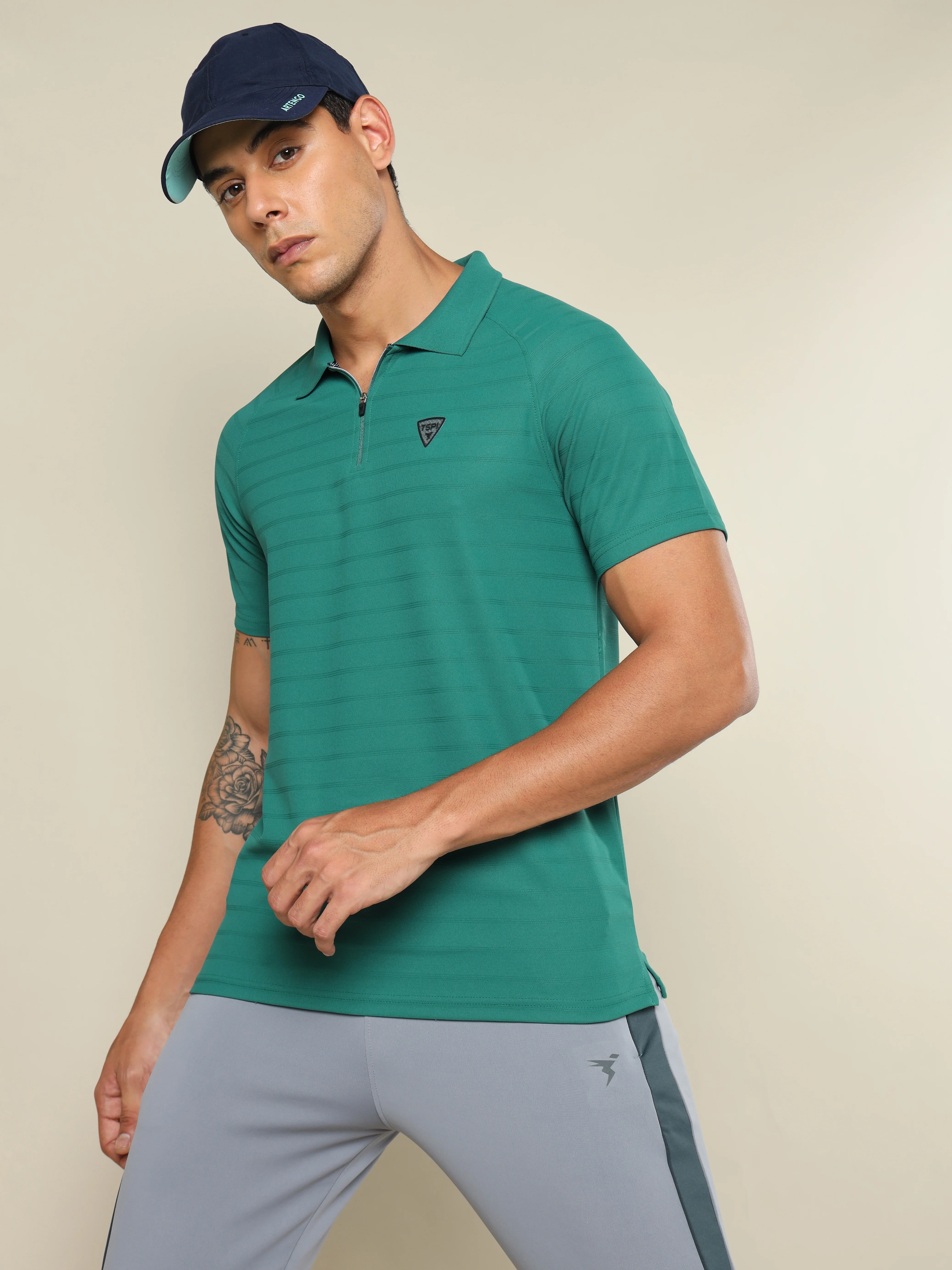 Men Self Design Regular Fit Combo of 2 Polo T-shirt - Image 3
