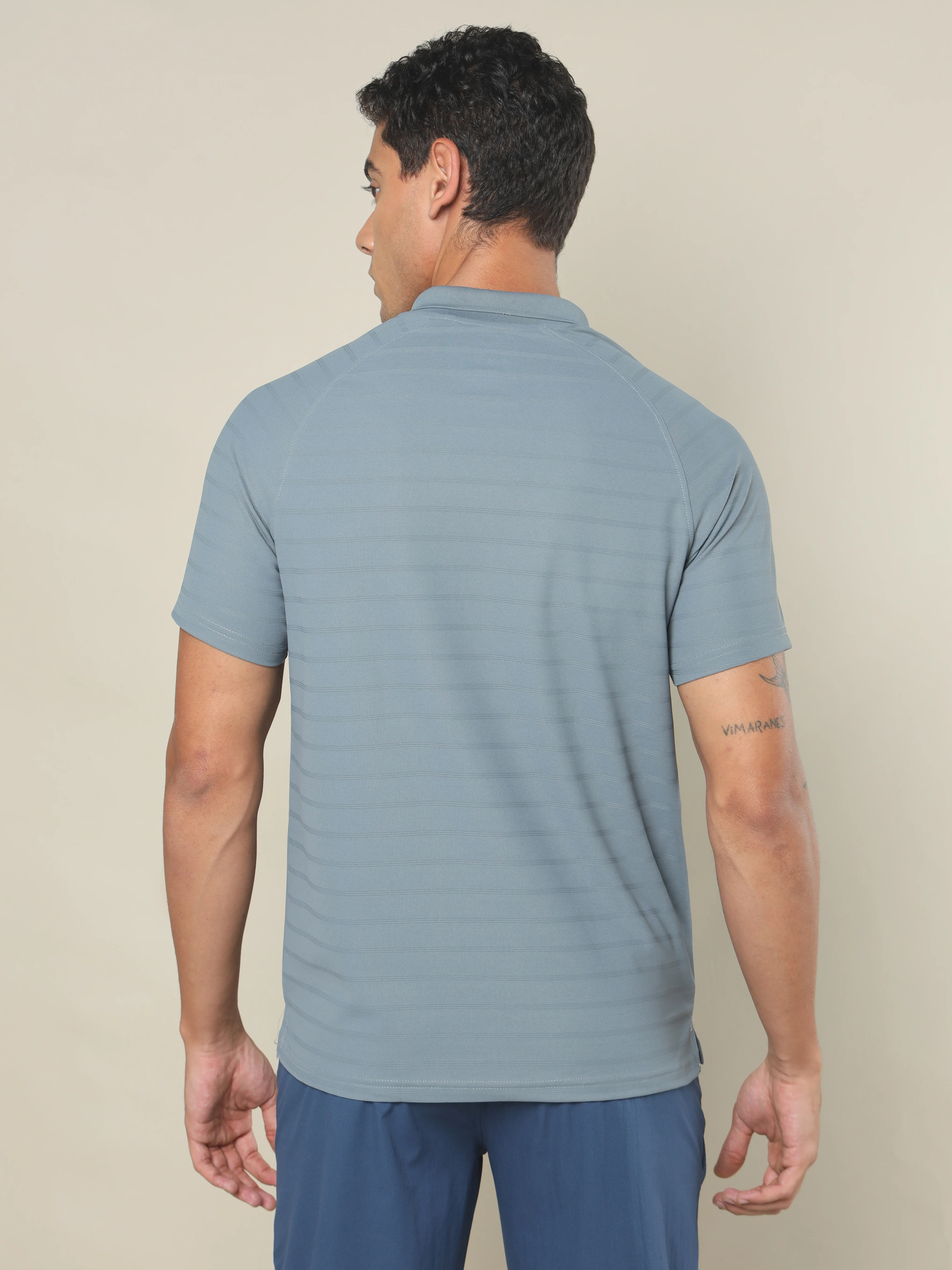 Men Self Design Regular Fit Combo of 2 Polo T-shirt - Image 4