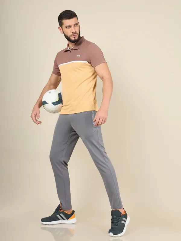 Men Colorblock Slim Fit Polo T-shirt with TECHNO COOL+ - Image 5